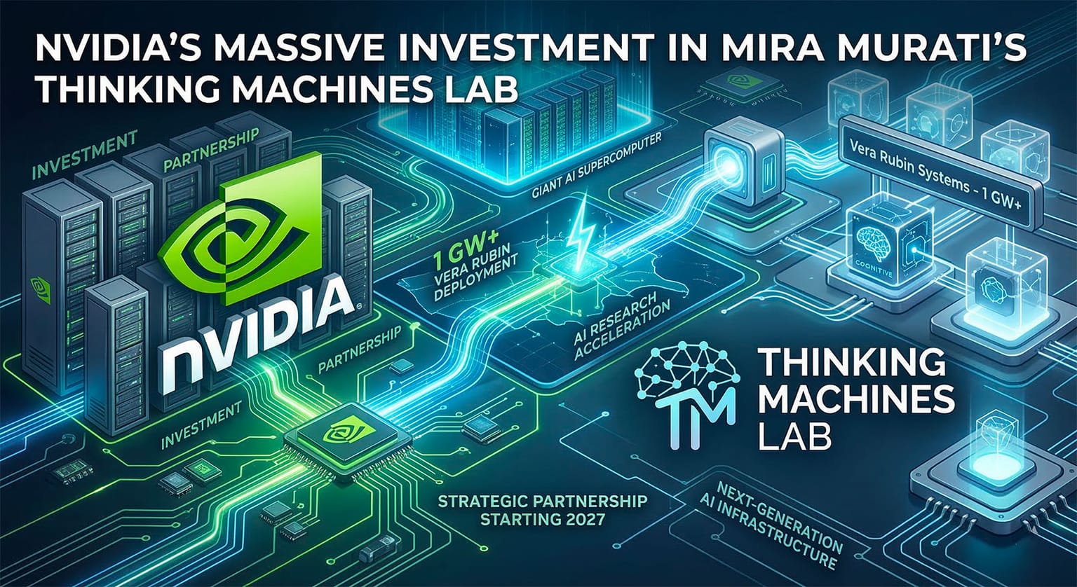 NVIDIA investit massivement dans Thinking Machines Lab, la startup IA de Mira Murati
