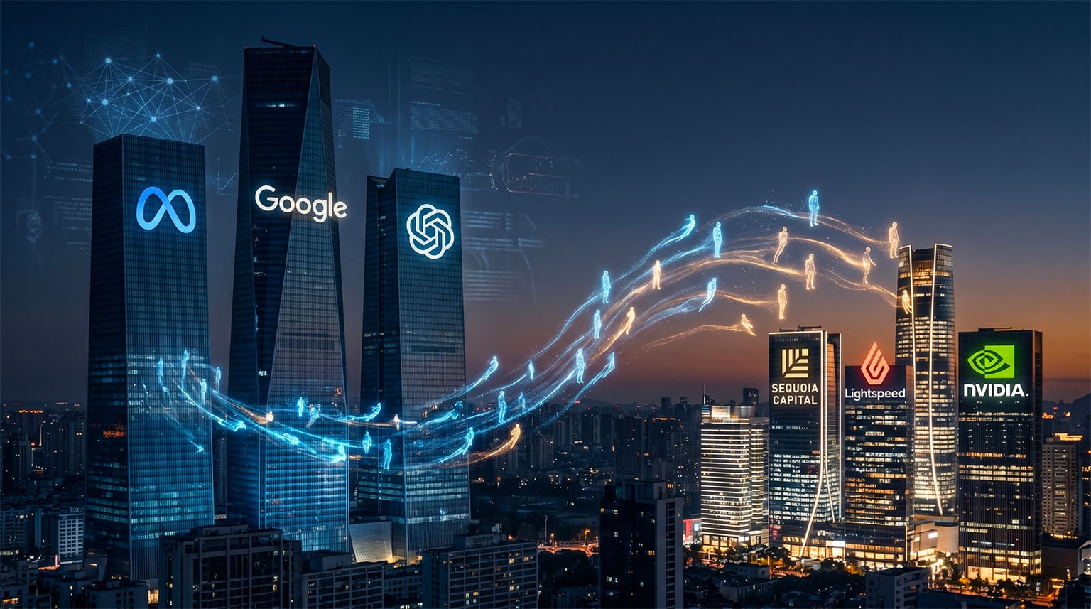 Brain drain dans la Big Tech : Meta, Google et OpenAI saignent leurs cerveaux IA — 18,8 Md$ injectés dans les startups fondées depuis 2025